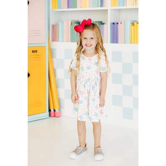 Mila & Rose Tied in Love S/S Pocket Twirl Dress NWT size 2T - Picture 1 of 6